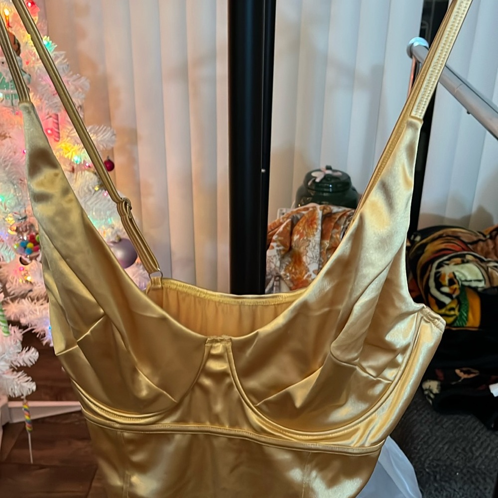 Gold bodysuit , new with tags!!